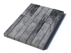 Тротуарная плитка Табула, 80 мм, гранит, Антрацит