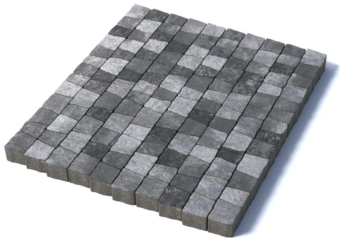Тротуарная плитка Абрис, 60 мм, гранит, Антрацит