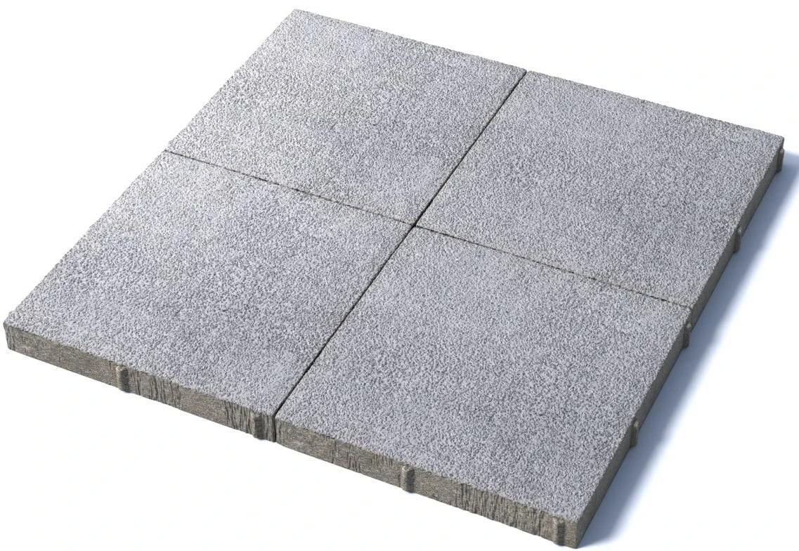 Тротуарная плитка Квадрат 500х500х60 мм, гранит, белый