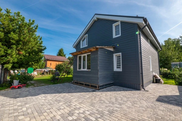 Тротуарная плитка Классико Антрацит в СНТ Сосенка