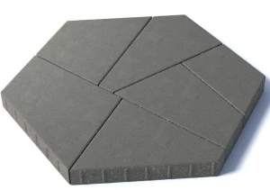 Тротуарная плита Мозаика, 80 мм, серый