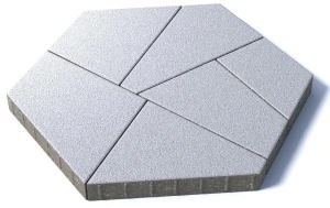 Тротуарная плитка Мозаика, 80 мм, мрамор, белый