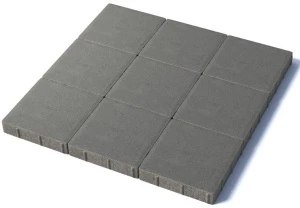 Тротуарная плитка Квадрат 300х300х60 мм, серый