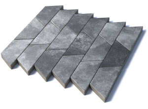 Тротуарная плитка Трапеция, 80 мм, Антрацит Тротуарная плитка Трапеция, 80 мм, Антрацит