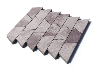 Тротуарная плитка Трапеция, 80 мм, гранит, Хаски Тротуарная плитка Трапеция, 80 мм, гранит, Хаски