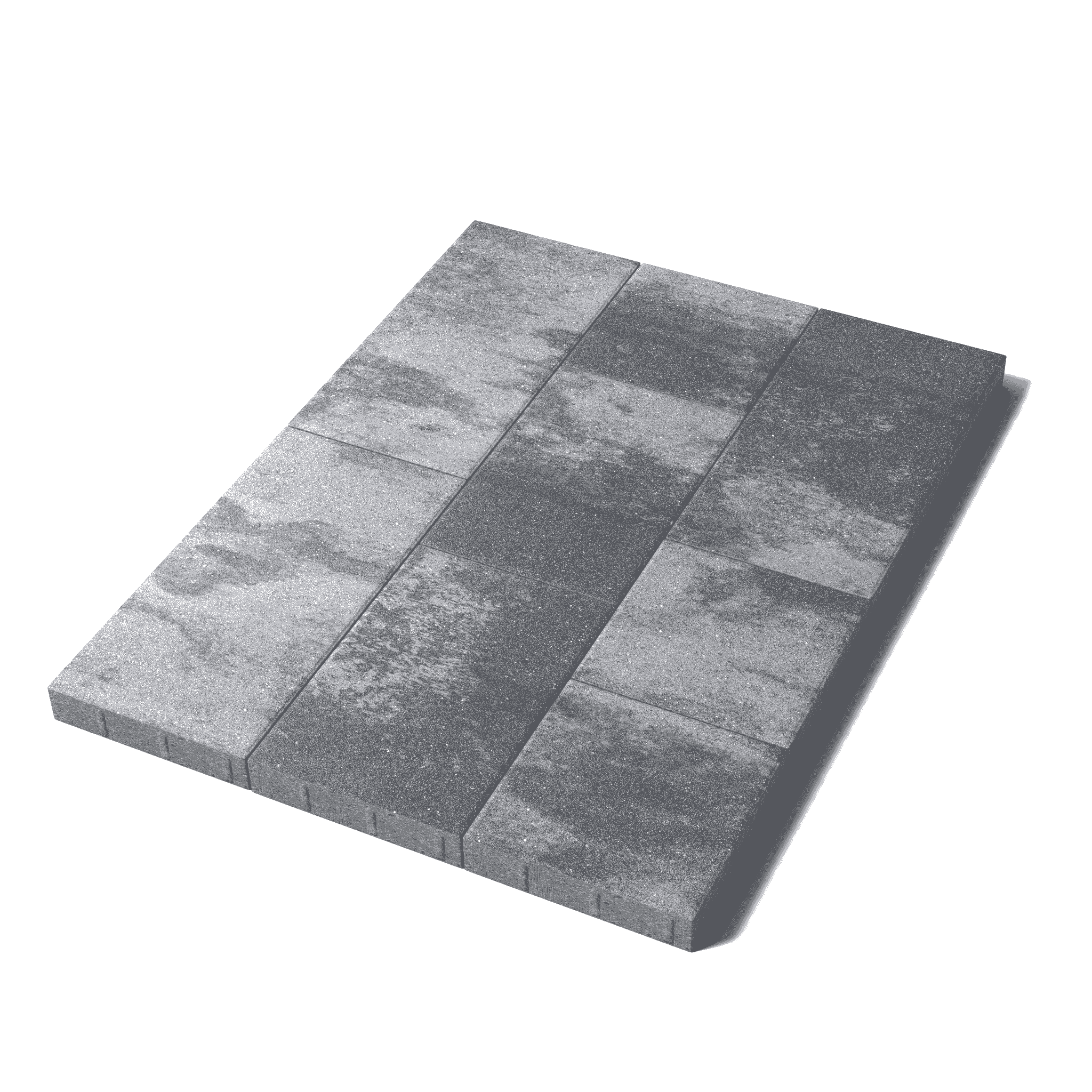 Тротуарная плитка Трио, 60 мм, Антрацит Тротуарная плитка Трио, 60 мм, Антрацит