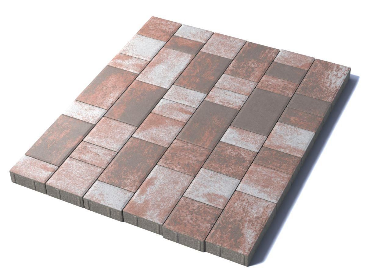 Тротуарная плитка Старый город, 40 мм, Клен