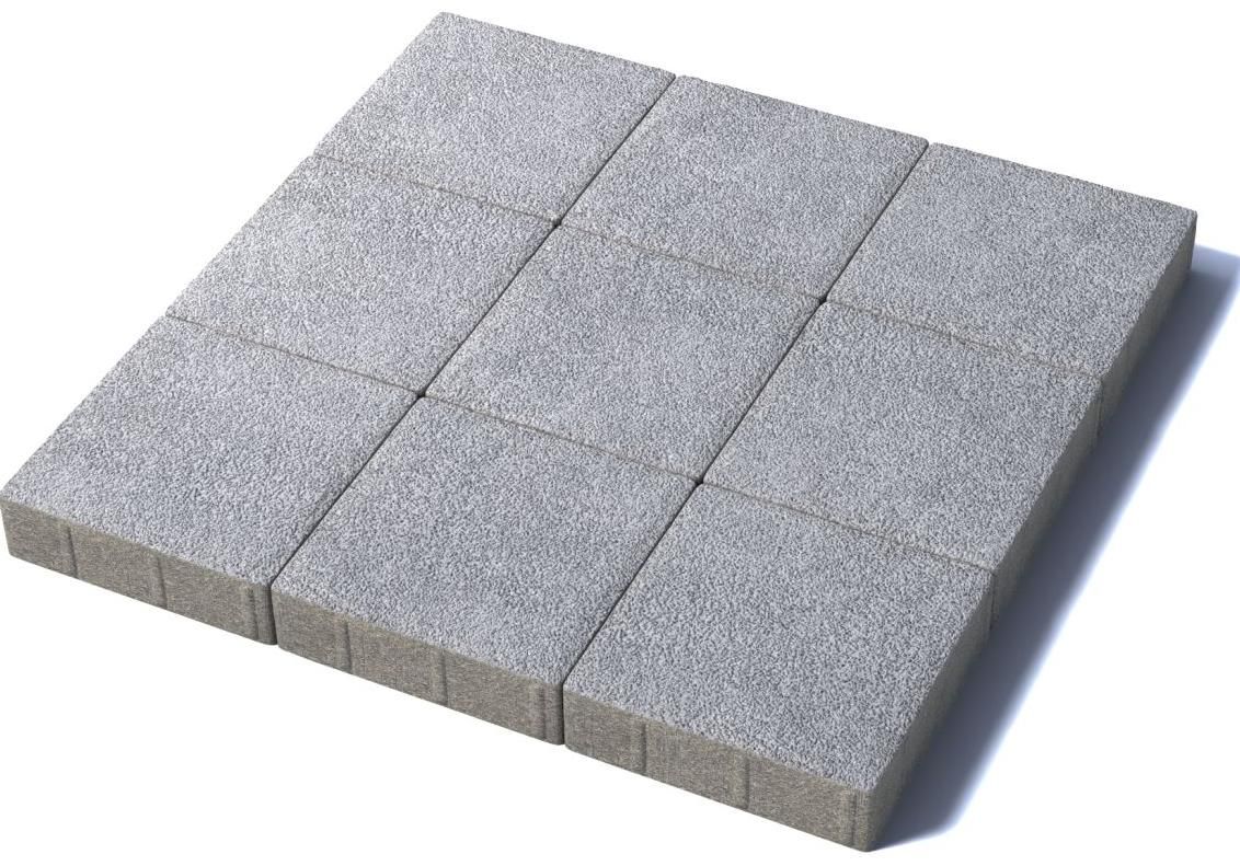 Тротуарная плитка Квадрат 300х300х80 мм, гранит, белый