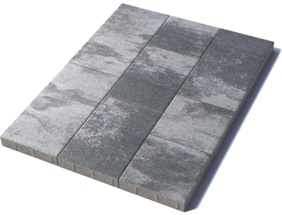 Тротуарная плитка Трио, 60 мм, Антрацит