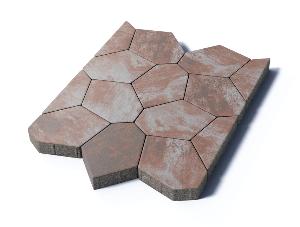 Тротуарная плитка Туртур, 80 мм, Клен Тротуарная плитка Туртур, 80 мм, Клен