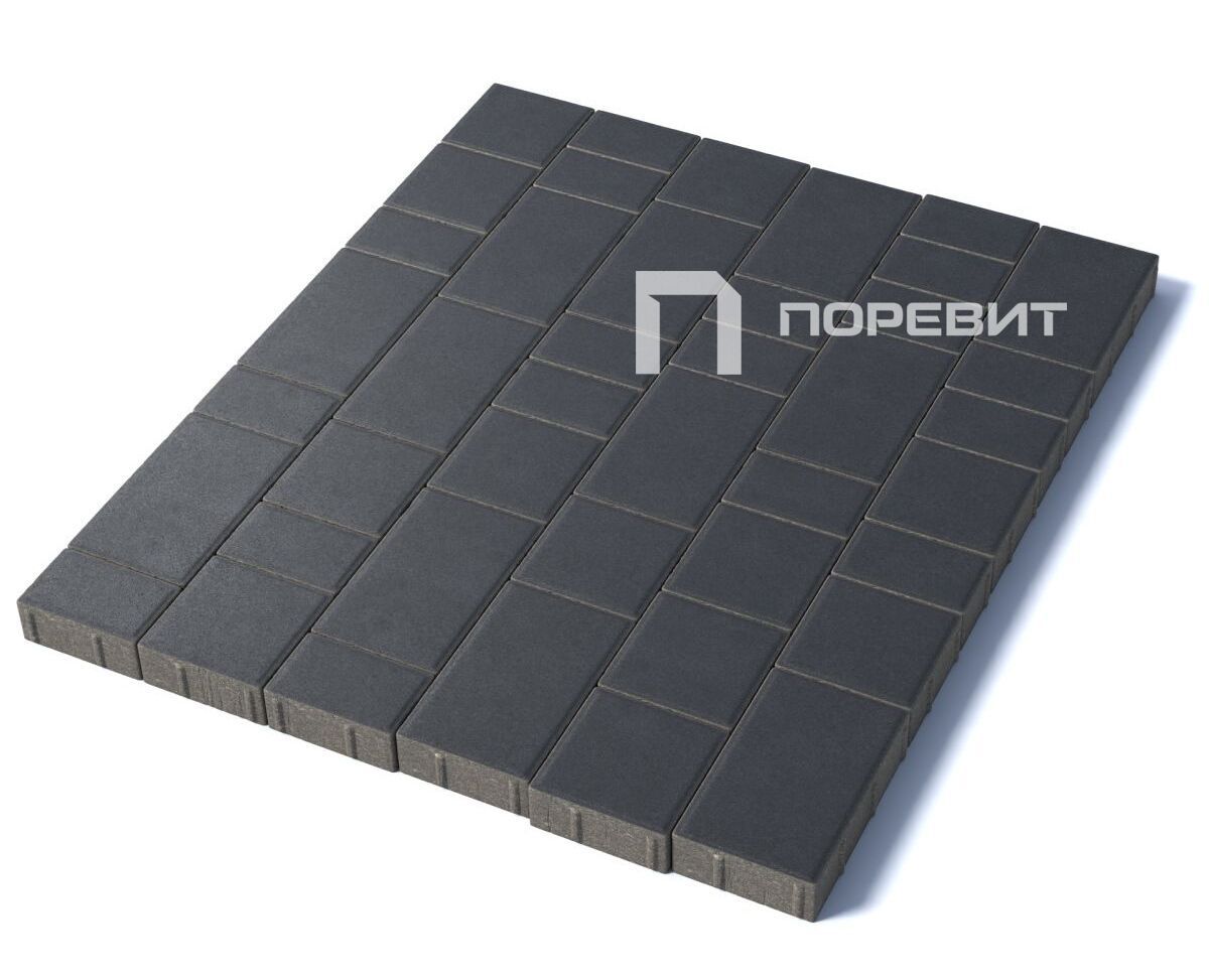 Тротуарная плитка Старый город, 60 мм, черный Тротуарная плитка Старый город, 60 мм, черный