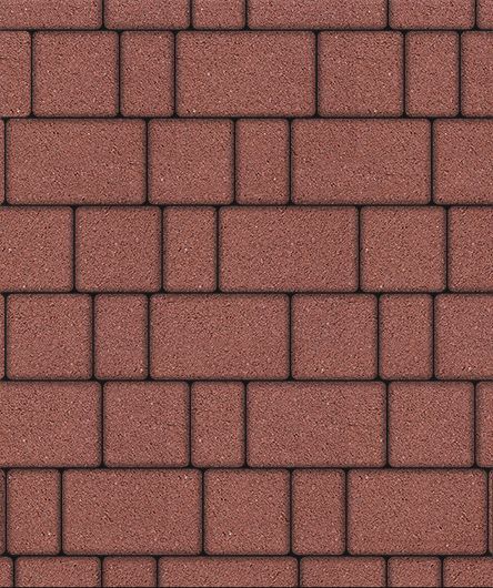 Тротуарная плитка Старый город, 80 мм, красный Тротуарная плитка Старый город, 80 мм, красный