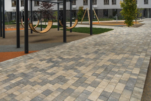 Тротуарная плитка Б.1.Фсм.6 гранит (н/м) листопад (бело-черно-коричневый) - Старый Замок Тротуарная плитка Б.1.Фсм.6 гранит (н/м) листопад (бело-черно-коричневый) - Старый Замок