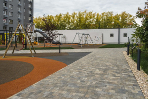 Тротуарная плитка Б.1.Фсм.6 гранит (н/м) листопад (бело-черно-коричневый) - Старый Замок Тротуарная плитка Б.1.Фсм.6 гранит (н/м) листопад (бело-черно-коричневый) - Старый Замок