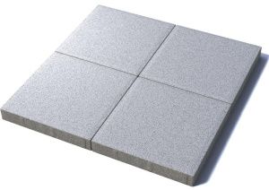 Тротуарная плитка Квадрат 600х600х80 мм, мрамор, белый с черным