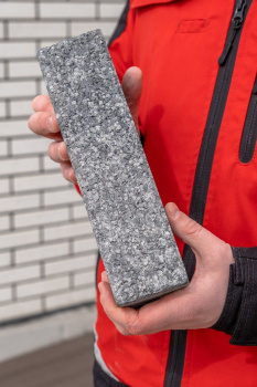 Облицовочный порядовочный вибропрессованный кирпич, Антрацит