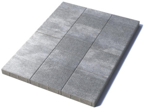 Тротуарная плитка Трио, 60 мм, Шунгит